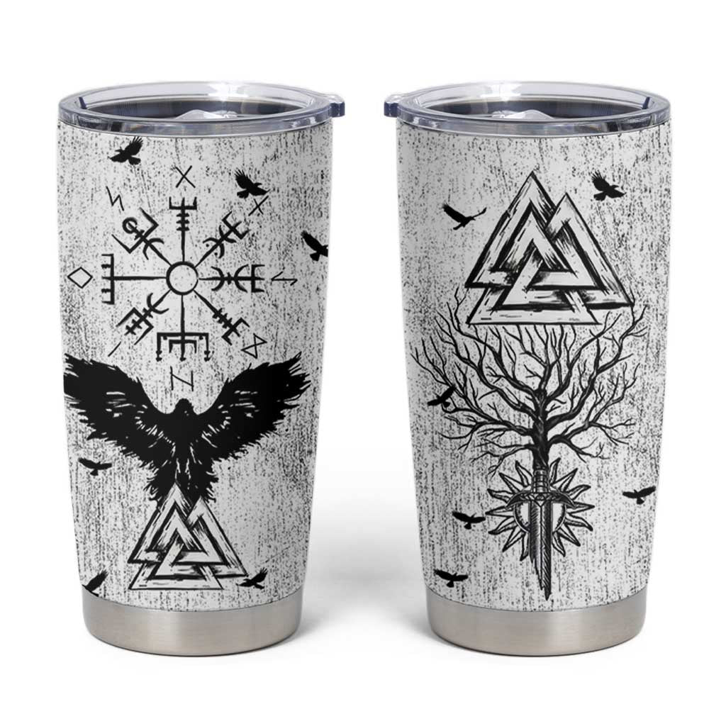 Viking Tumbler Cup Raven Celtic Gift For Men Dad Son