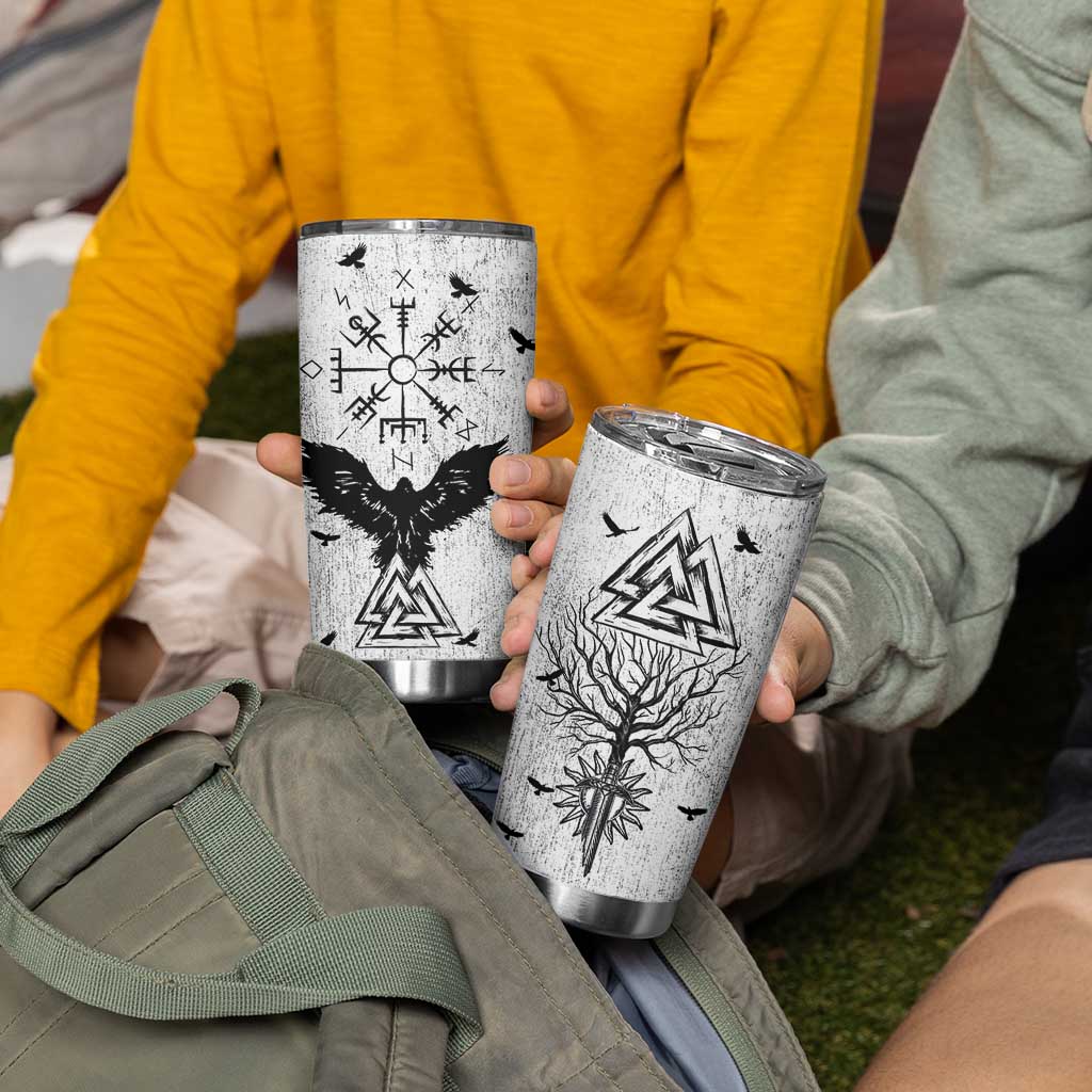 Viking Tumbler Cup Raven Celtic Gift For Men Dad Son