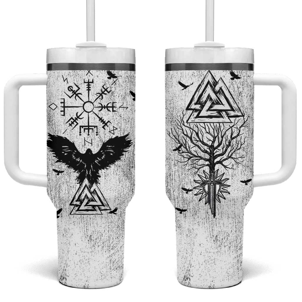 Viking Tumbler With Handle Raven Celtic Gift For Men Dad Son