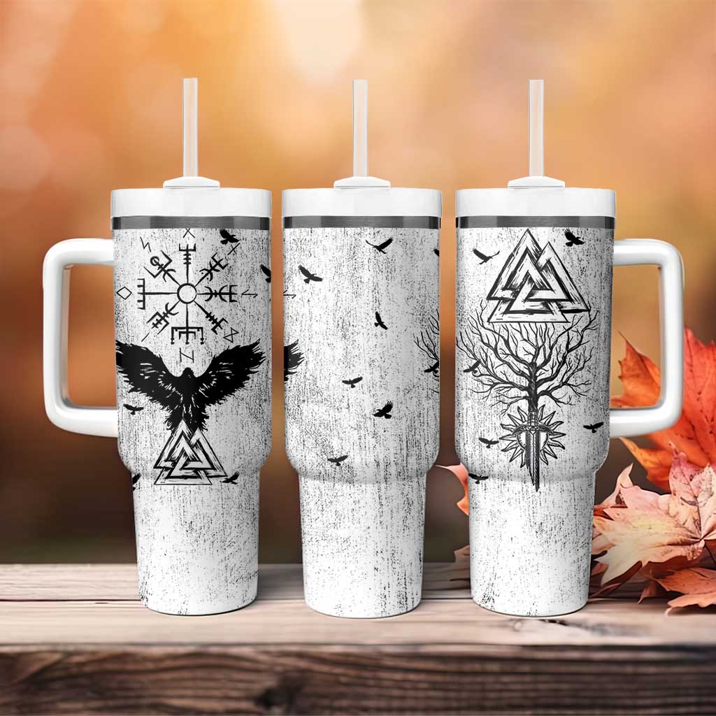 Viking Tumbler With Handle Raven Celtic Gift For Men Dad Son