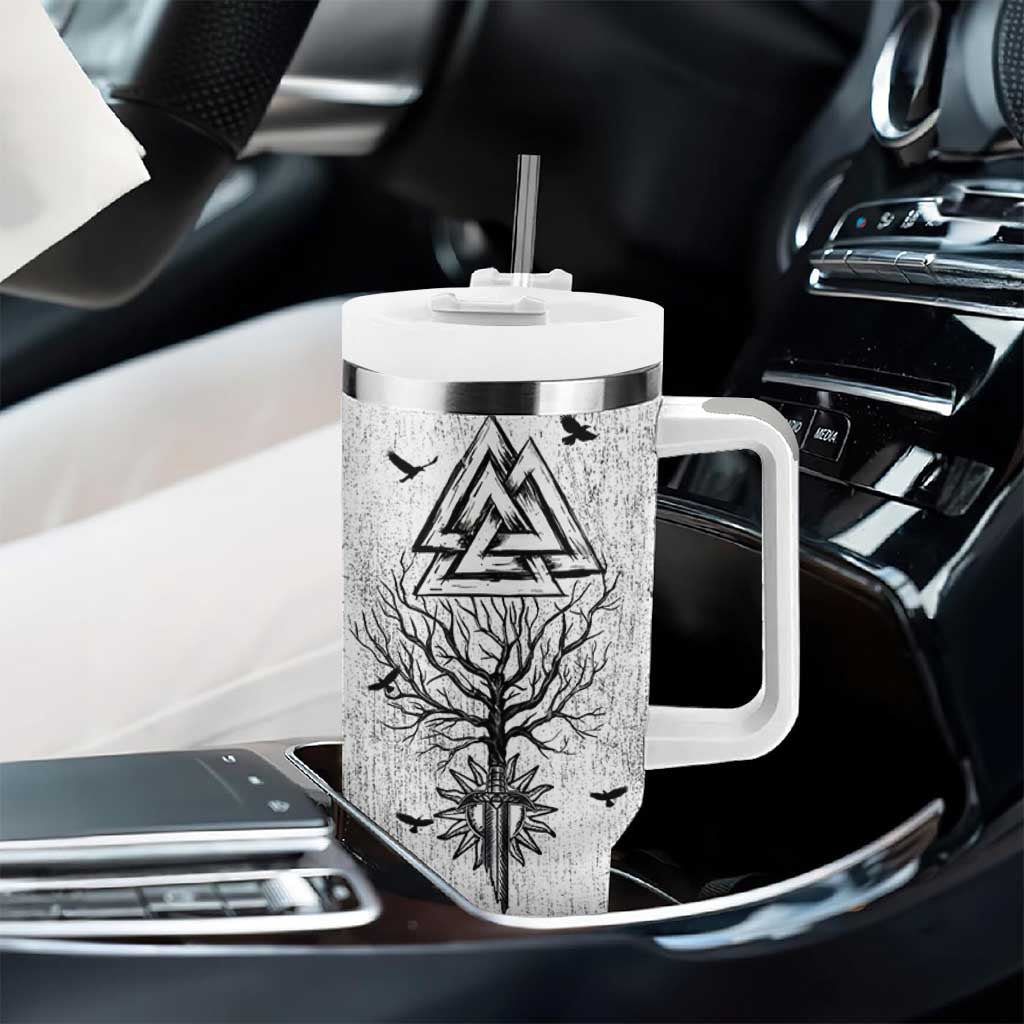 Viking Tumbler With Handle Raven Celtic Gift For Men Dad Son