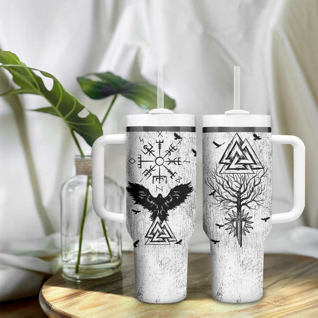 Viking Tumbler With Handle Raven Celtic Gift For Men Dad Son
