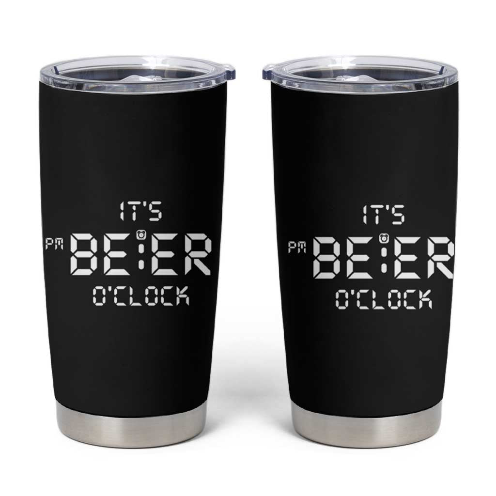 Funny Beer Tumbler Cup It's Beer O'Clock - Wonder Print Shop
