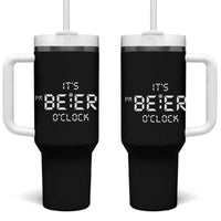 Funny Beer Tumbler With Handle It's Beer O'Clock - Wonder Print Shop