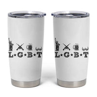 Funny LGBT Tumbler Cup Liberty Gun Beer Tits - Wonder Print Shop