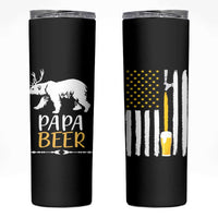 Gifts For Dad Father's Day Skinny Tumbler Vintage Bear Deer Funny Beer Lovers American Flag - Wonder Print Shop