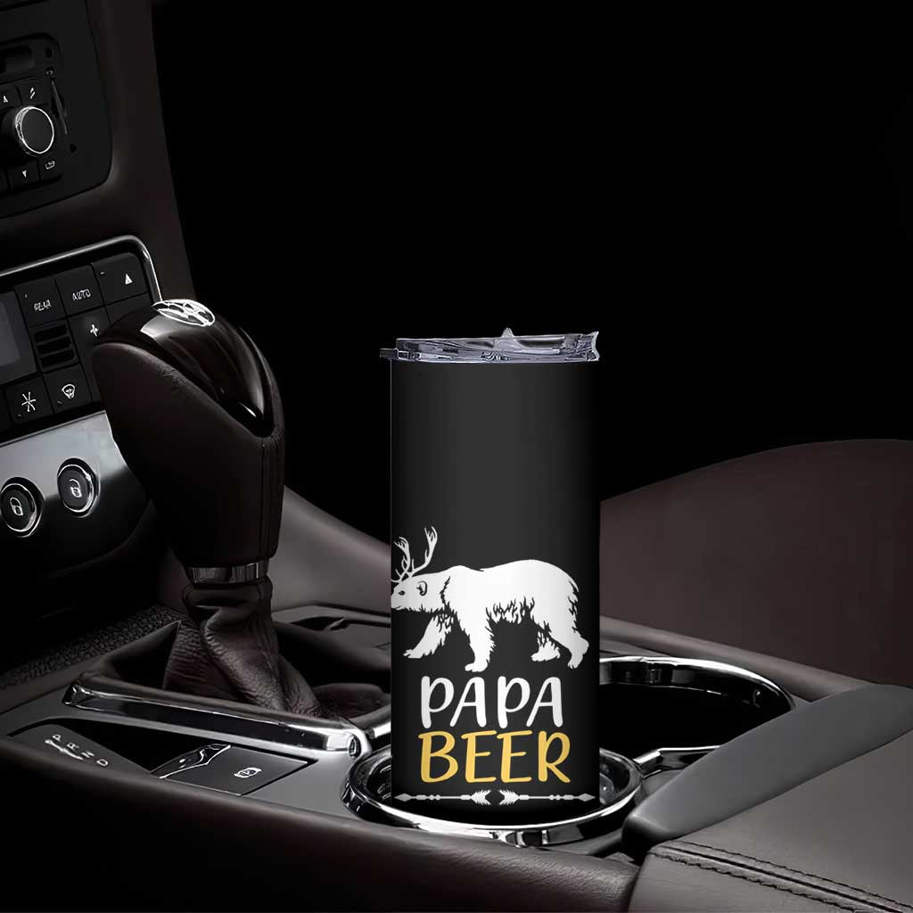Gifts For Dad Father's Day Skinny Tumbler Vintage Bear Deer Funny Beer Lovers American Flag - Wonder Print Shop