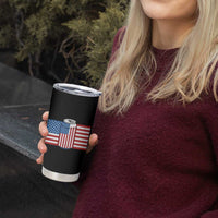 Funny Mens Drinking Tumbler Cup I'm Holding a Beer So Yeah I'm Pretty Busy American Flag - Wonder Print Shop