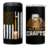 Craft Beer 4 in 1 Can Cooler Tumbler Vintage I Do Crafts Home Brew American Flag
