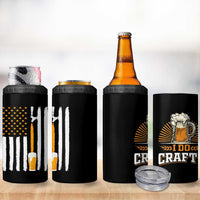 Craft Beer 4 in 1 Can Cooler Tumbler Vintage I Do Crafts Home Brew American Flag