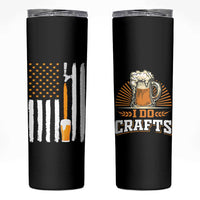 Craft Beer Skinny Tumbler Vintage I Do Crafts Home Brew American Flag
