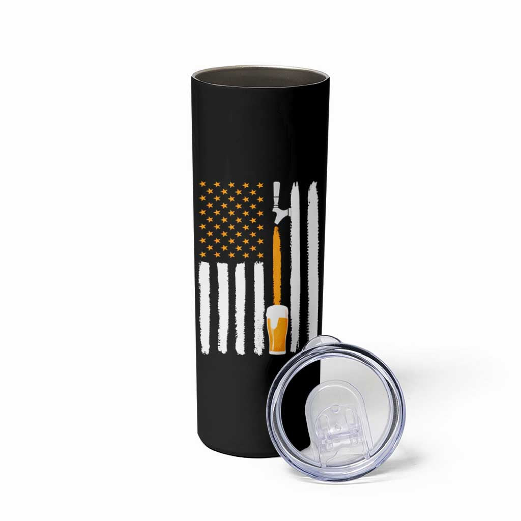 Craft Beer Skinny Tumbler Vintage I Do Crafts Home Brew American Flag