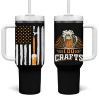 Craft Beer Tumbler With Handle Vintage I Do Crafts Home Brew American Flag