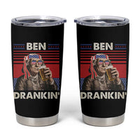 Funny 4th July Beer Lovers Tumbler Cup Ben Drankin Drinking Patriotic - Wonder Print Shop