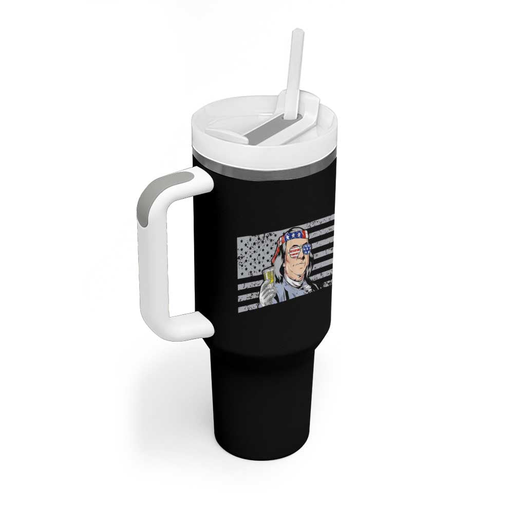 Funny Drinking Franklin' Tumbler With Handle I Only Drink Beer 3 Days A Week Humorous Drinker Lovers US Flag - Wonder Print Shop