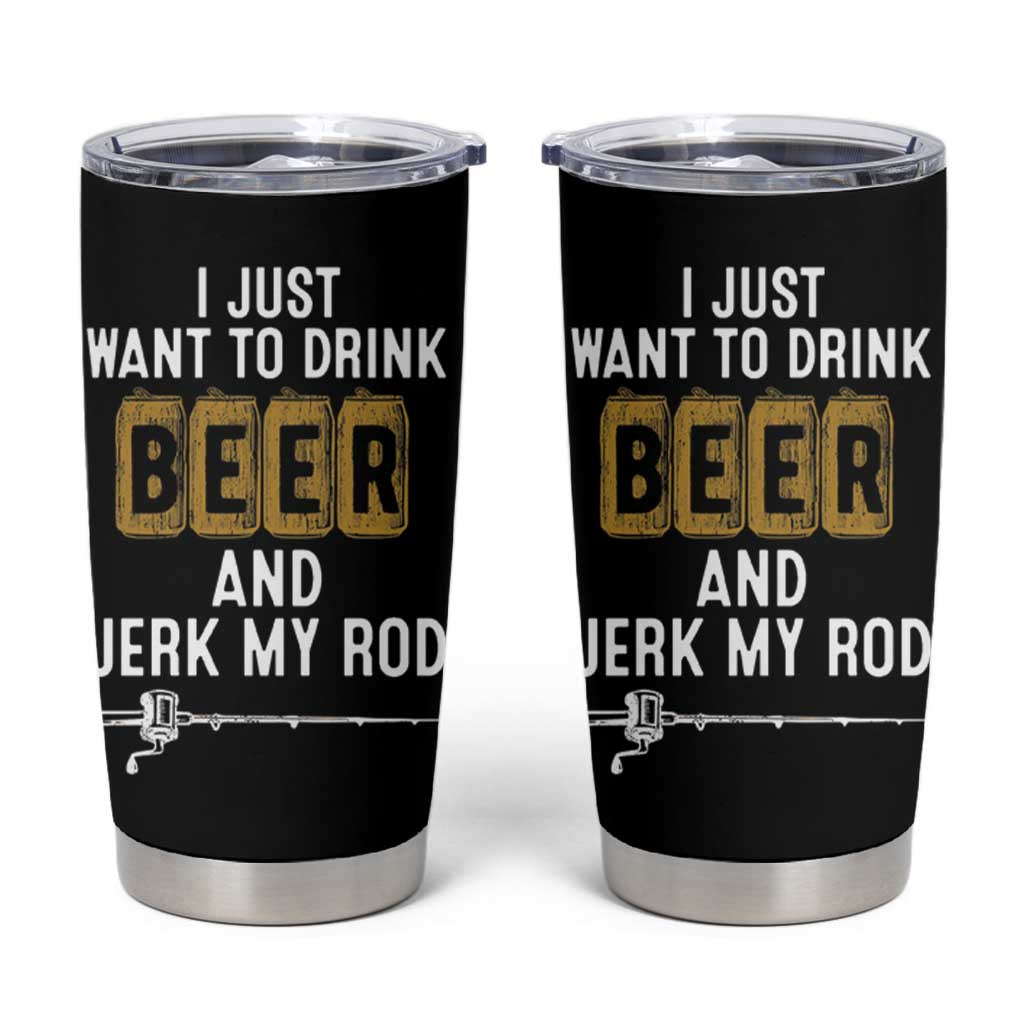 Beer Rod Fishing Lover Tumbler Cup Perfect Fishing Gift for Birthday - Wonder Print Shop