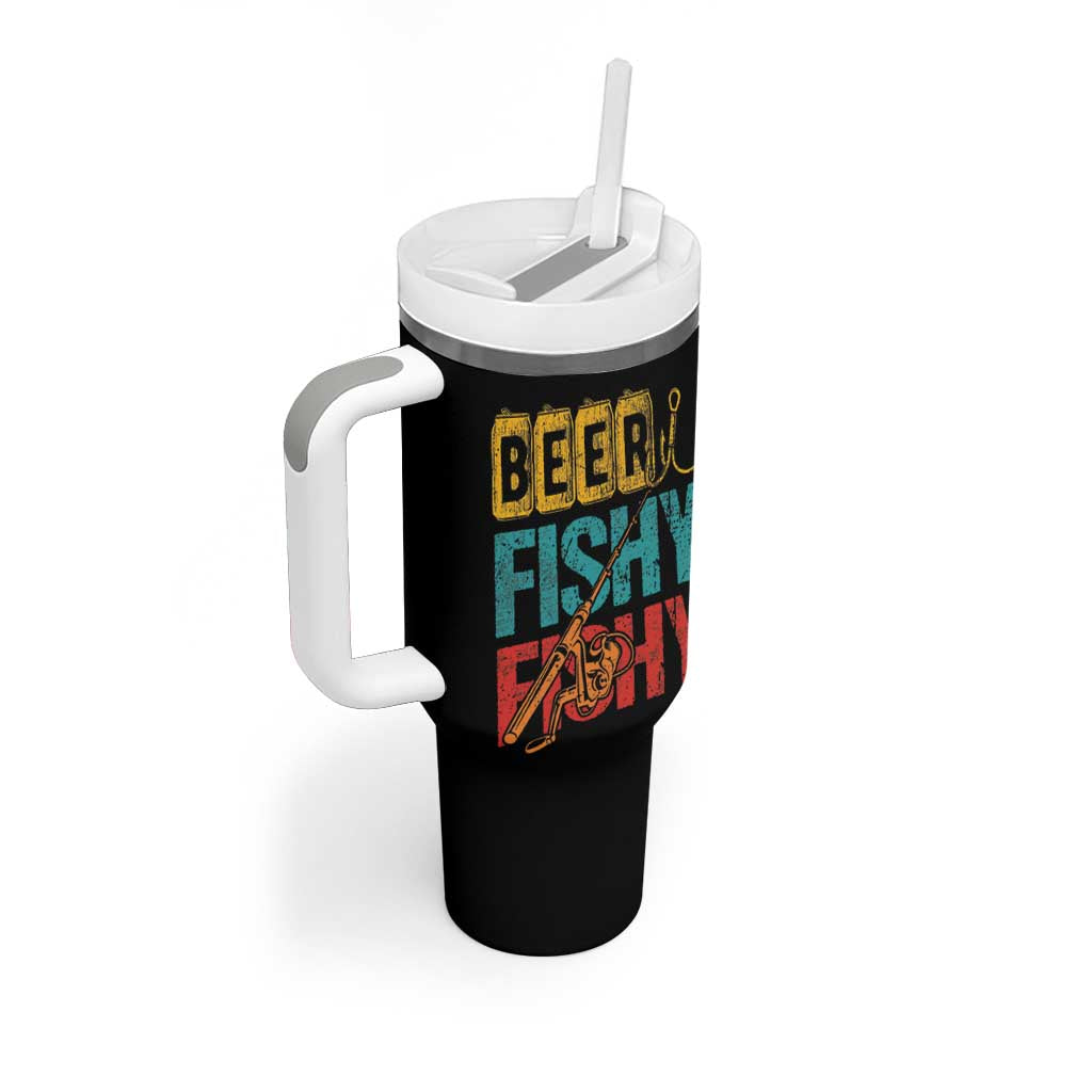 Fishing Gifts Fisherman Tumbler With Handle Beer Fishy Fishy Dad Humor Fisherman