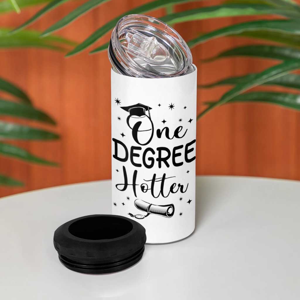 Funny Graduation 4 in 1 Can Cooler Tumbler One Degree Hotter - Wonder Print Shop