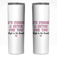 Funny Gifts for Mom BFF Skinny Tumbler Id Punch A Bitch For You - Wonder Print Shop