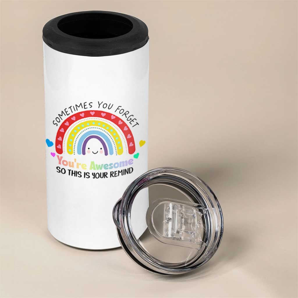 Birthday Gifts for Women 4 in 1 Can Cooler Tumbler Sometimes You Forget Your Awesome Inspirational Gifts