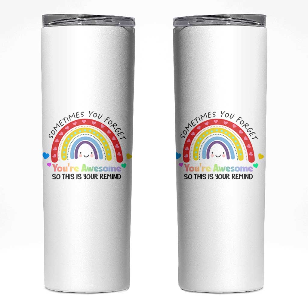 Birthday Gifts for Women Skinny Tumbler Sometimes You Forget Your Awesome Inspirational Gifts