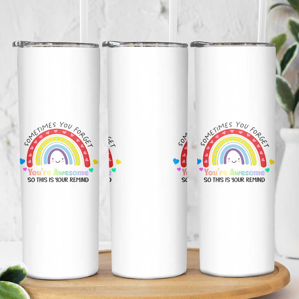 Birthday Gifts for Women Skinny Tumbler Sometimes You Forget Your Awesome Inspirational Gifts
