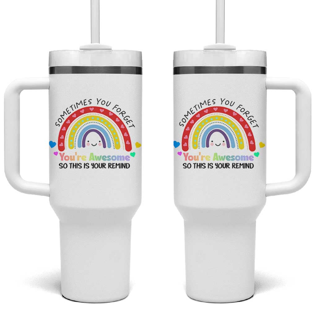 Birthday Gifts for Women Tumbler With Handle Sometimes You Forget Your Awesome Inspirational Gifts