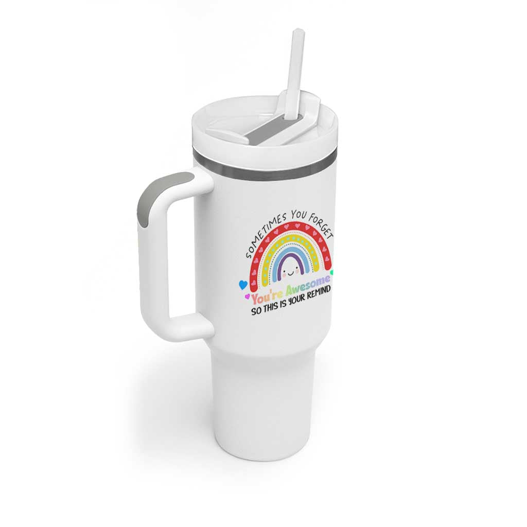 Birthday Gifts for Women Tumbler With Handle Sometimes You Forget Your Awesome Inspirational Gifts