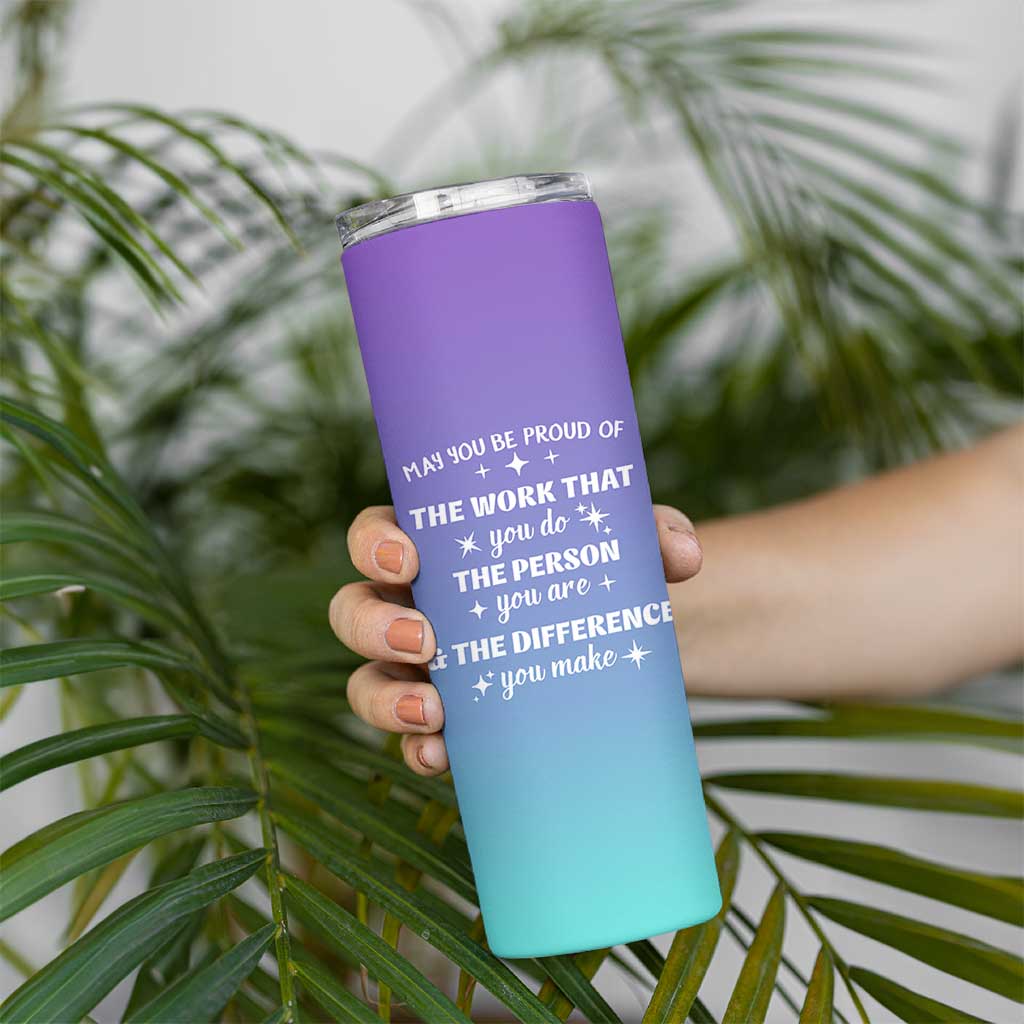 Thank You Gifts For Women Skinny Tumbler May You Be Proud Of The Work You Do Thanks Retirement Goodbye Farewell Gift