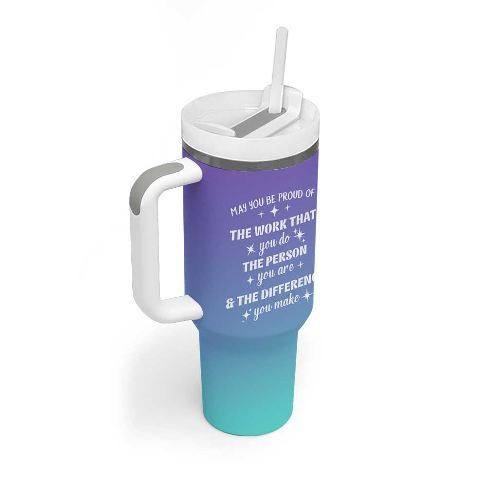 Thank You Gifts For Women Tumbler With Handle May You Be Proud Of The Work You Do Thanks Retirement Goodbye Farewell Gift