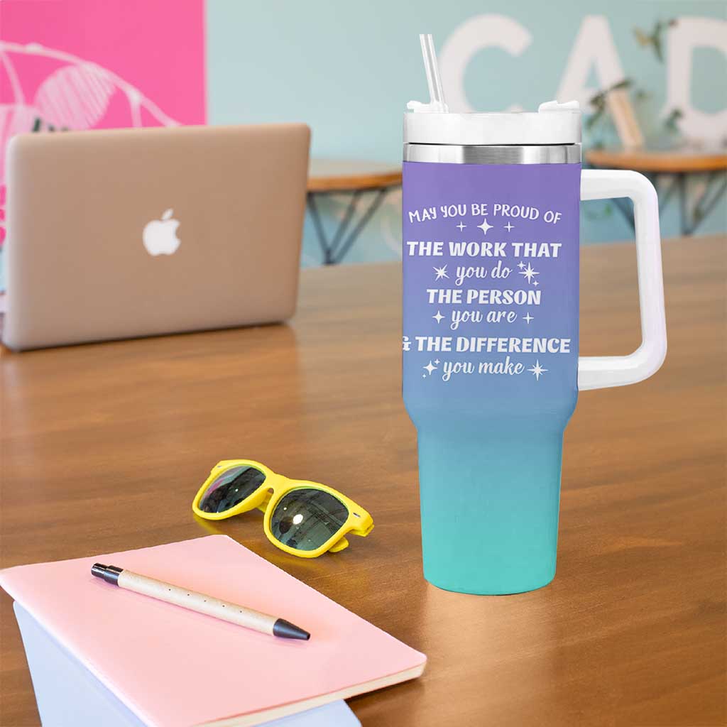Thank You Gifts For Women Tumbler With Handle May You Be Proud Of The Work You Do Thanks Retirement Goodbye Farewell Gift