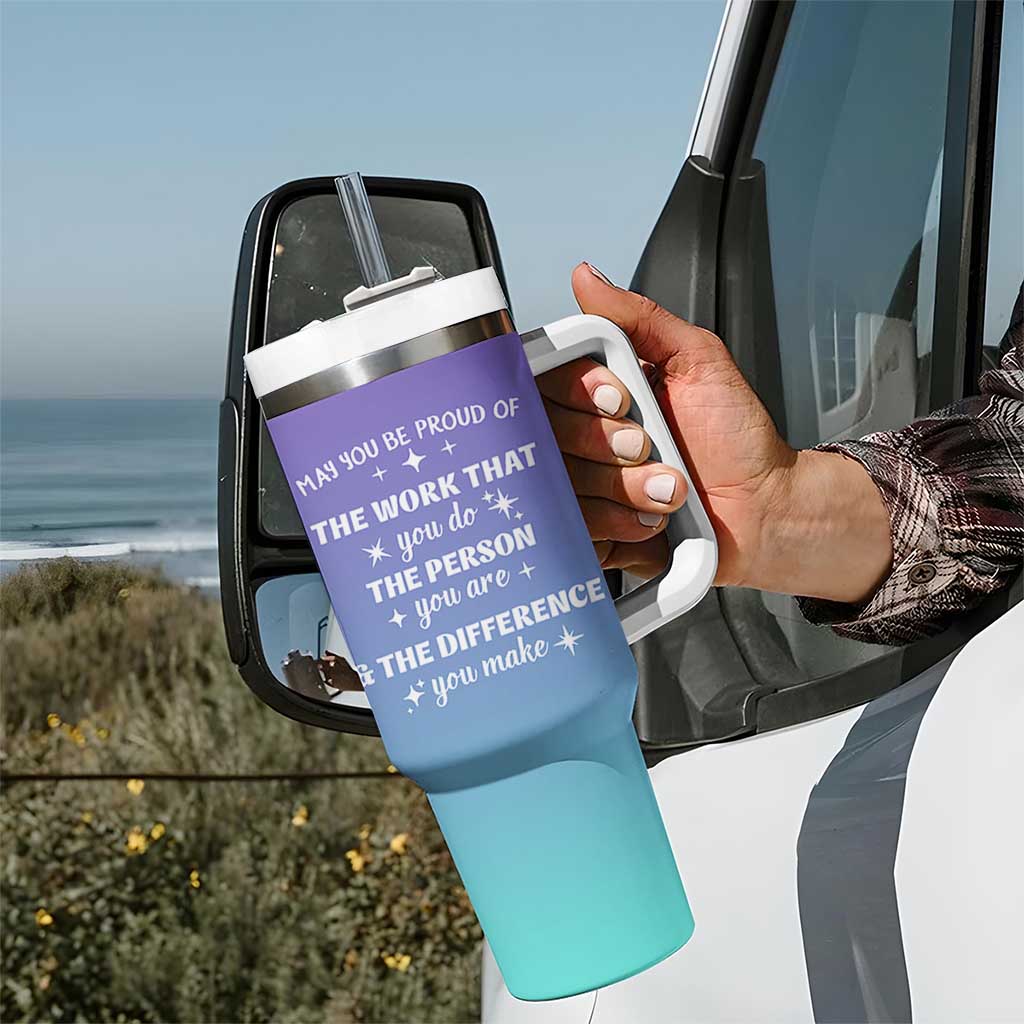 Thank You Gifts For Women Tumbler With Handle May You Be Proud Of The Work You Do Thanks Retirement Goodbye Farewell Gift