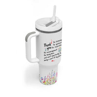 Appreciation Gifts Tumbler With Handle Flower Thank You Being A Part Of My Journey