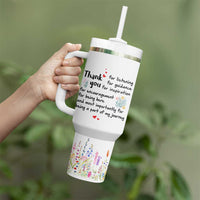 Appreciation Gifts Tumbler With Handle Flower Thank You Being A Part Of My Journey