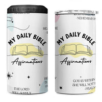 Daily Bible Affirmations 4 in 1 Can Cooler Tumbler Christian Mental Health Encouraging Gift