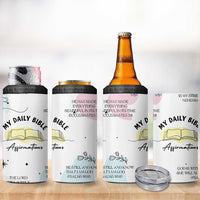 Daily Bible Affirmations 4 in 1 Can Cooler Tumbler Christian Mental Health Encouraging Gift