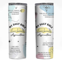 Daily Bible Affirmations Skinny Tumbler Christian Mental Health Encouraging Gift