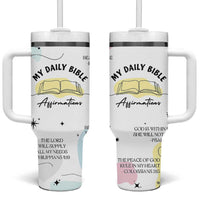 Daily Bible Affirmations Tumbler With Handle Christian Mental Health Encouraging Gift