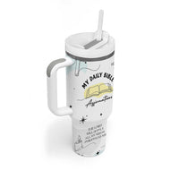 Daily Bible Affirmations Tumbler With Handle Christian Mental Health Encouraging Gift