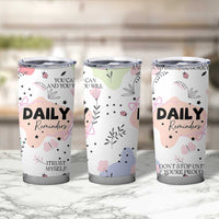 Daily Reminders Tumbler Cup Self Care Mental Health Positive Daily Affirmations Gifts