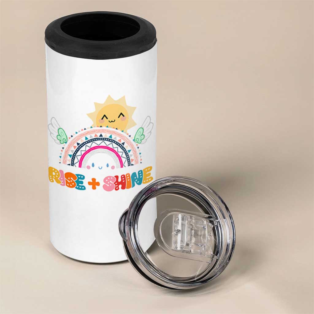 Motivation Gifts 4 in 1 Can Cooler Tumbler Rise And Shine
