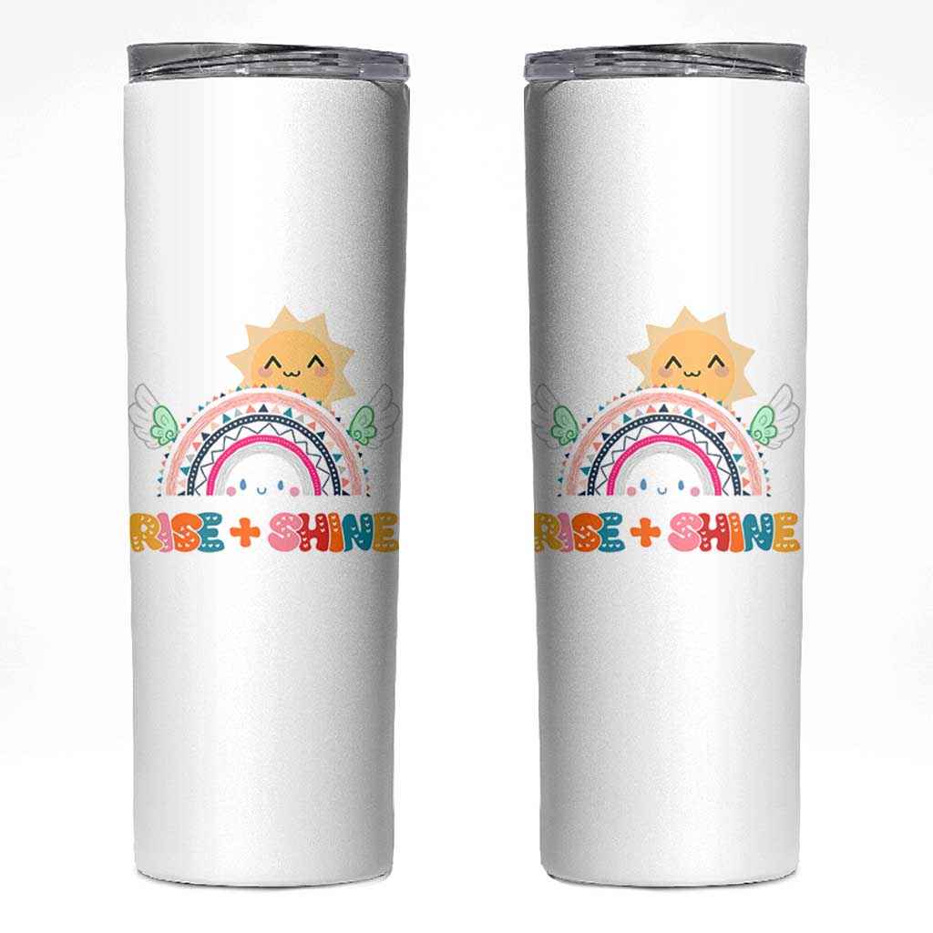 Motivation Gifts Skinny Tumbler Rise And Shine