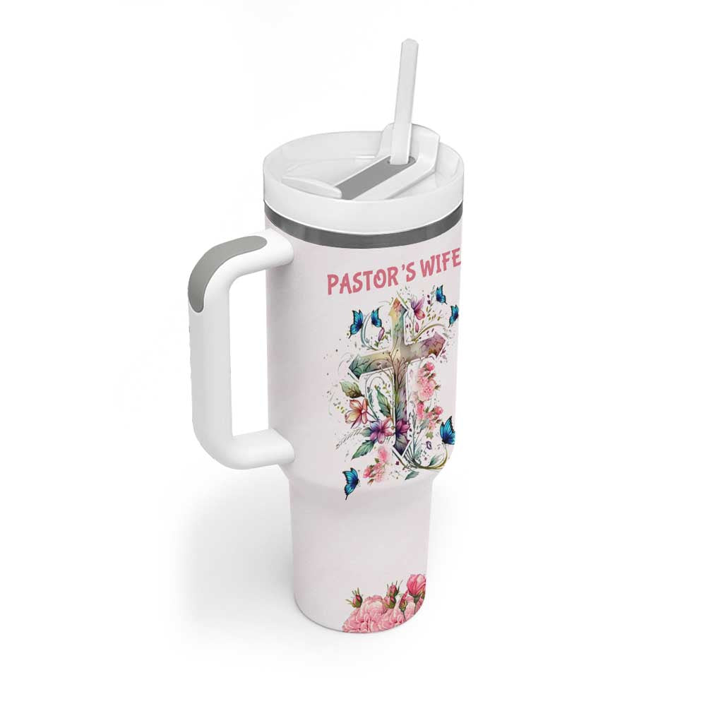 Pastor Wife Appreciation Gifts Tumbler With Handle Pastors Wives Gifts Christian Flower Cross