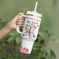 Pastor Wife Appreciation Gifts Tumbler With Handle Pastors Wives Gifts Christian Flower Cross