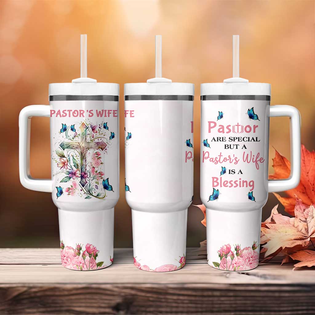 Pastor Wife Appreciation Gifts Tumbler With Handle Pastors Wives Gifts Christian Flower Cross
