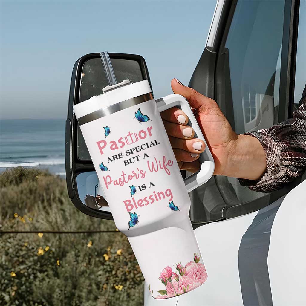 Pastor Wife Appreciation Gifts Tumbler With Handle Pastors Wives Gifts Christian Flower Cross