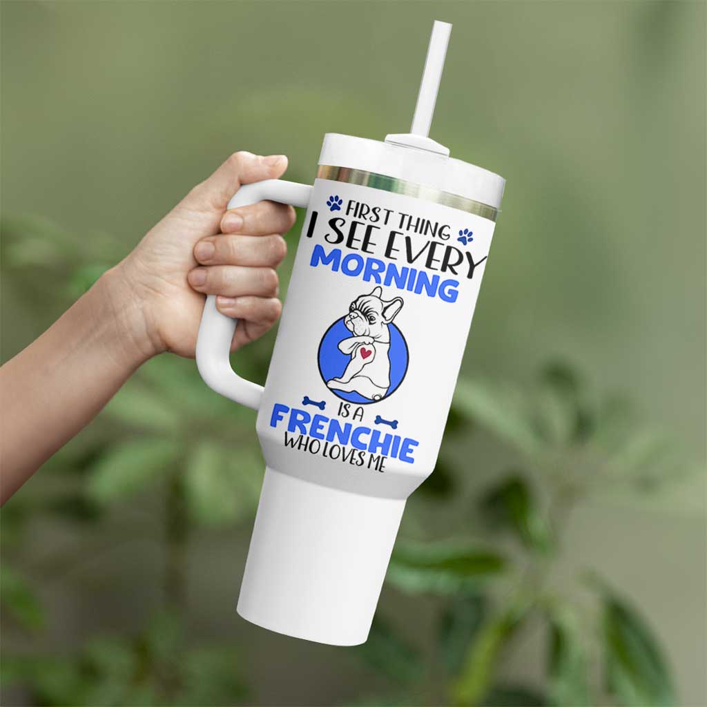 Frenchie Dog Gifts Tumbler With Handle Life Is Better With French Bulldog Dog Funny Pet Owner Gifts