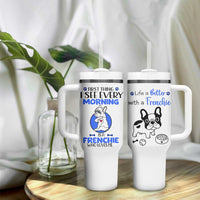 Frenchie Dog Gifts Tumbler With Handle Life Is Better With French Bulldog Dog Funny Pet Owner Gifts