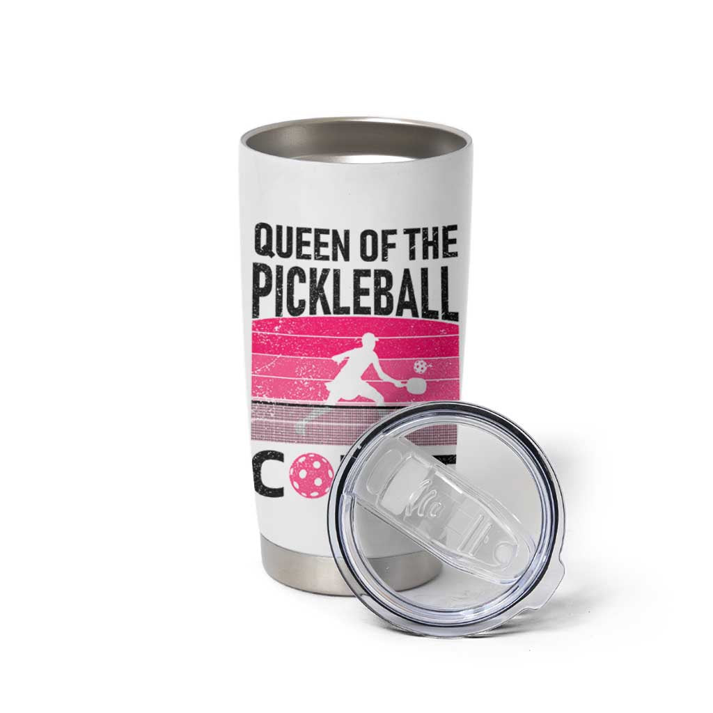 Pickleball Gifts For Women Tumbler Cup Queen Of The Court Pink Pickle Ball Lovers Player Coach