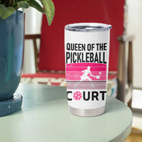 Pickleball Gifts For Women Tumbler Cup Queen Of The Court Pink Pickle Ball Lovers Player Coach